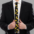 Black Banana Pattern Print Necktie