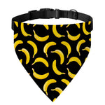 Black Banana Pattern Print Over The Collar Dog Bandana
