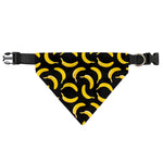 Black Banana Pattern Print Over The Collar Dog Bandana