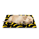 Black Banana Pattern Print Pet Cooling Mat Cover