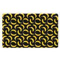 Black Banana Pattern Print Polyester Doormat
