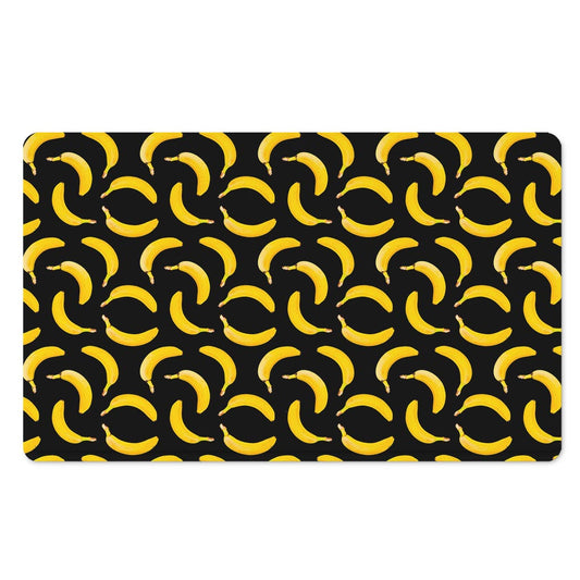 Black Banana Pattern Print Polyester Doormat