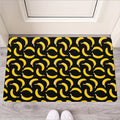 Black Banana Pattern Print Rubber Doormat