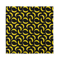 Black Banana Pattern Print Silk Bandana