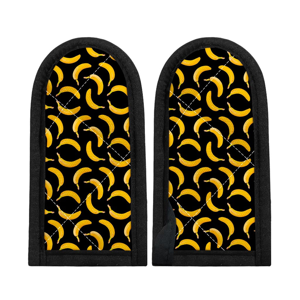 Black Banana Pattern Print Skillet Handle Cover