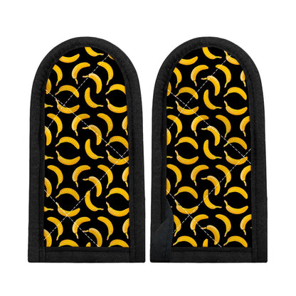Black Banana Pattern Print Skillet Handle Cover
