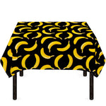 Black Banana Pattern Print Tablecloth