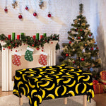 Black Banana Pattern Print Tablecloth