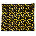 Black Banana Pattern Print Tapestry