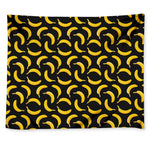 Black Banana Pattern Print Tapestry
