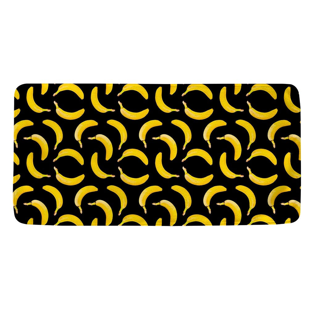 Black Banana Pattern Print Towel
