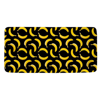 Black Banana Pattern Print Towel