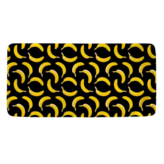 Black Banana Pattern Print Towel