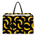 Black Banana Pattern Print Utility Tote Bag