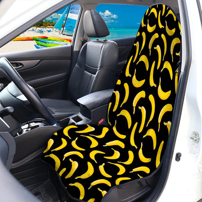 Black Banana Pattern Print Waterproof Car Seat Cover