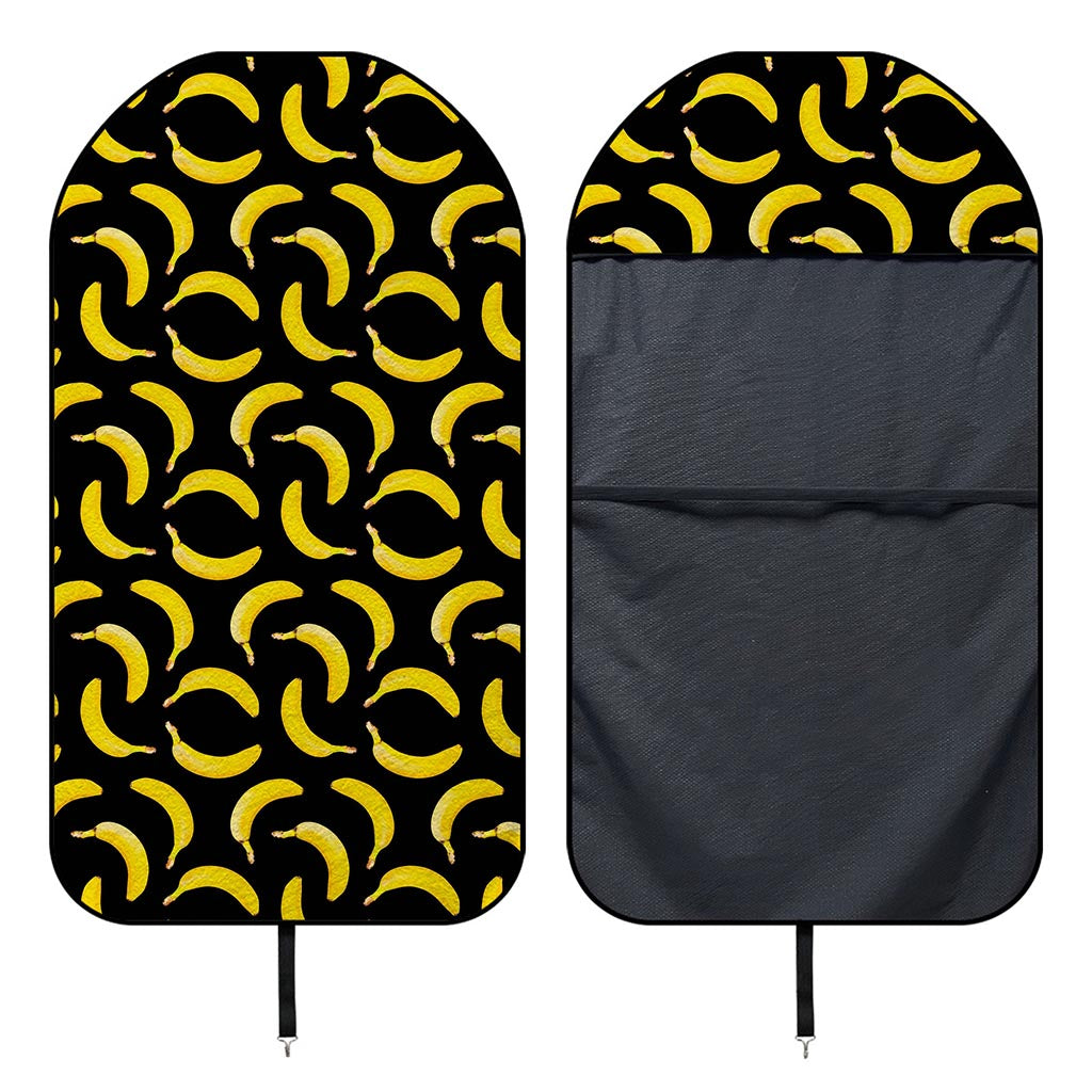 Black Banana Pattern Print Waterproof Car Seat Cover