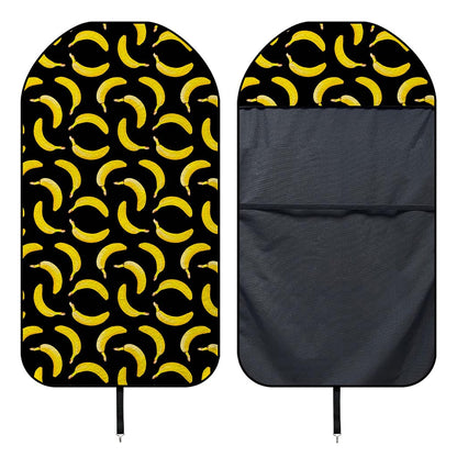 Black Banana Pattern Print Waterproof Car Seat Cover