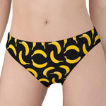 Black Banana Pattern Print Women's Panties