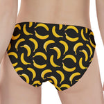 Black Banana Pattern Print Women's Panties