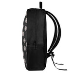 Black Baseball Pattern Print 17 Inch Backpack