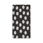Black Baseball Pattern Print Baby Crib Sheet