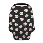 Black Baseball Pattern Print Baby Seat Cover