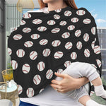 Black Baseball Pattern Print Baby Seat Cover