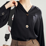 Black Baseball Pattern Print Bag Strap