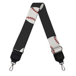 Black Baseball Pattern Print Bag Strap