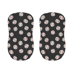 Black Baseball Pattern Print Bar Stool Covers