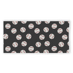 Black Baseball Pattern Print Beach Towel