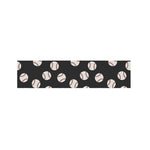 Black Baseball Pattern Print Bed Runner