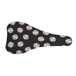 Black Baseball Pattern Print Bicycle Seat Cover
