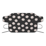 Black Baseball Pattern Print Car Windshield Snow Cover