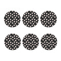 Black Baseball Pattern Print Coaster Set
