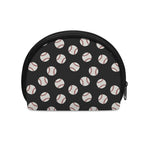Black Baseball Pattern Print Coin Purse