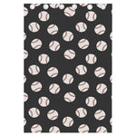 Black Baseball Pattern Print Curtain