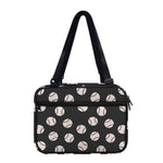 Black Baseball Pattern Print Double Strap Bible Bag