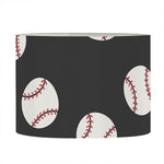 Black Baseball Pattern Print Drum Lamp Shade