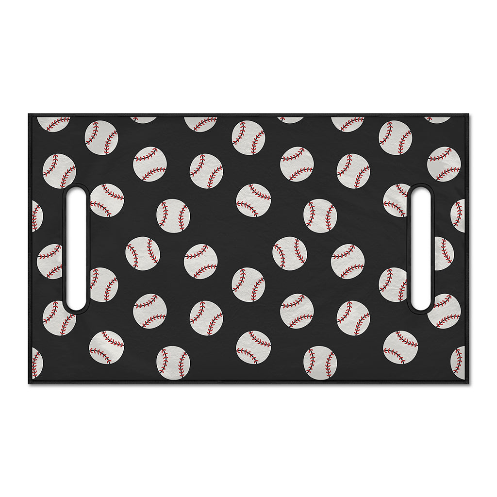 Black Baseball Pattern Print Golf Cart Seat Cover