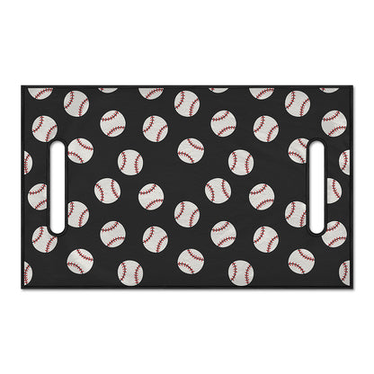 Black Baseball Pattern Print Golf Cart Seat Cover