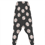 Black Baseball Pattern Print Hammer Pants