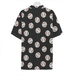 Black Baseball Pattern Print Hawaiian Shirt