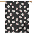 Black Baseball Pattern Print House Flag