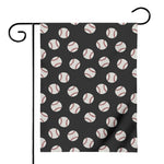 Black Baseball Pattern Print House Flag