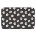 Black Baseball Pattern Print Indoor Door Mat