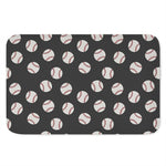 Black Baseball Pattern Print Indoor Door Mat