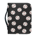 Black Baseball Pattern Print Leather Bible Cover