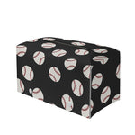 Black Baseball Pattern Print Leather Tissue Box Cover