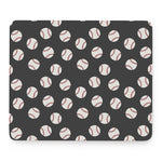 Black Baseball Pattern Print Mouse Pad